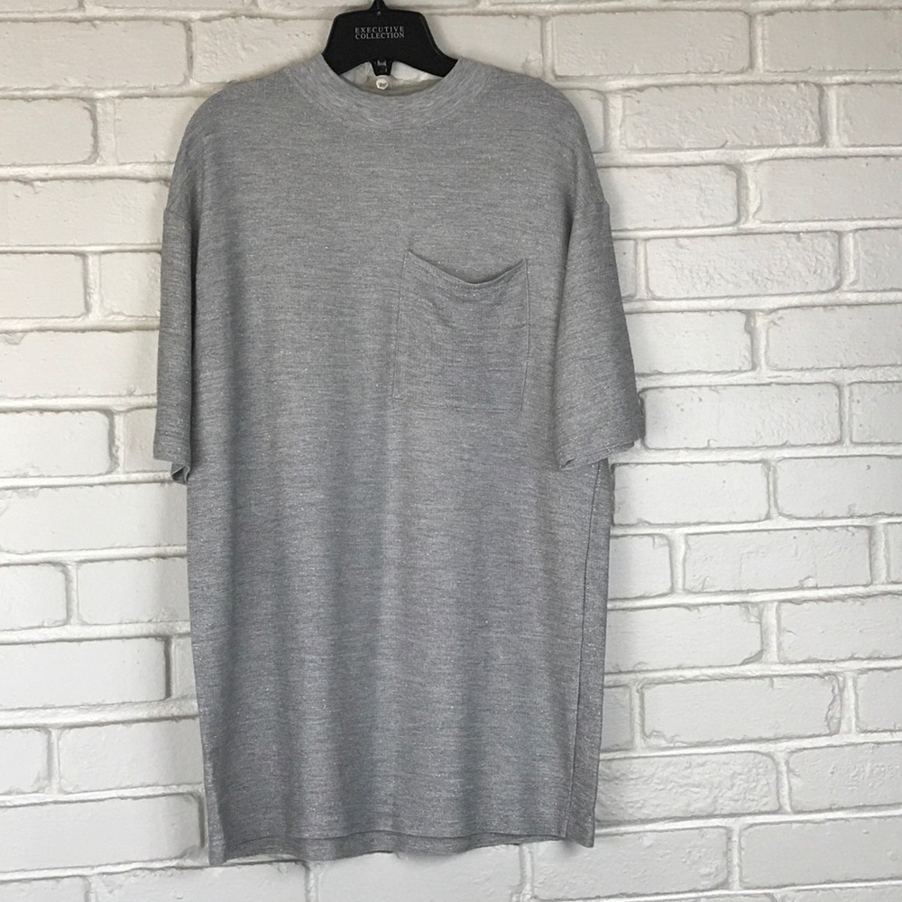 Zara Woman’s Silver T-Shirt Dress